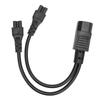 Splitter Power Plug Cord IEC320 C14 Male to Dual IEC320 C5 Female Power Cord for Laptop Power Adapter 100‑250V