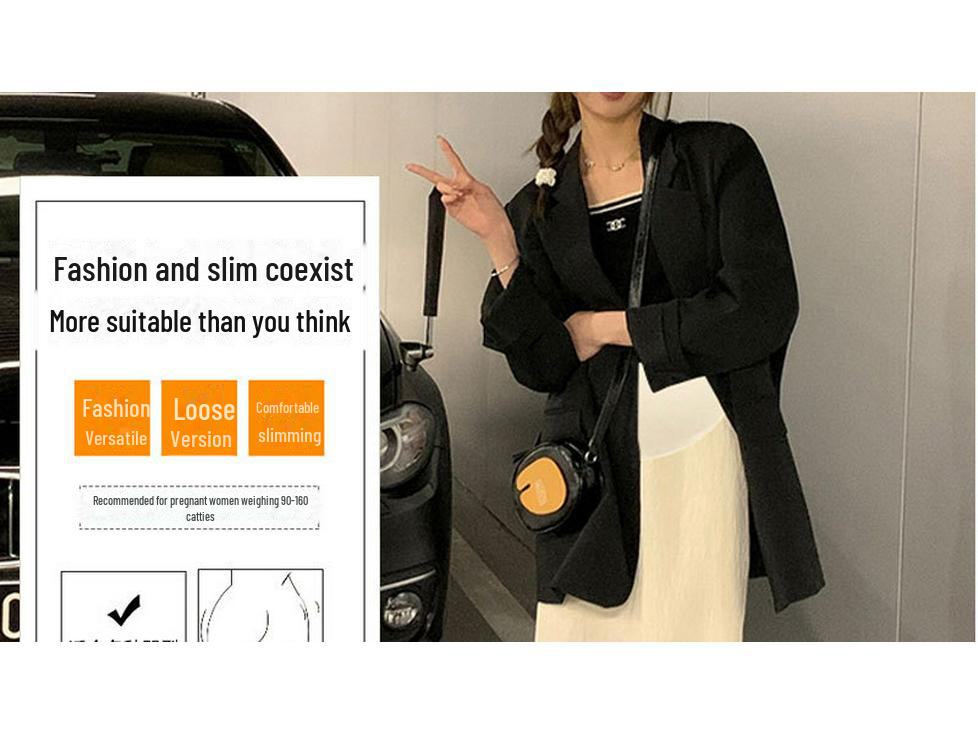 Plissierter Umstandsrock - Leicht, locker geschnitten, mittellang mit Seitenschlitz