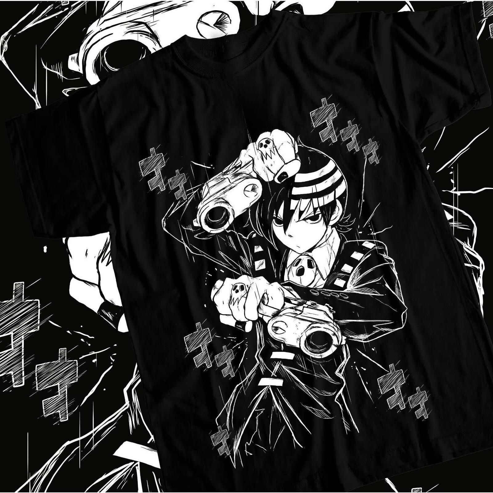 Death Boy Soul Eater Tshirt Anime Death Goddess Mens Fashion Pattern Tshirt Aesthetic Clothing Retro Y2K Top 4XL