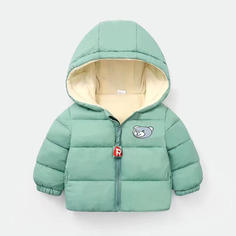 Kids' Pocket Coat - Solid Color Short Cotton Jacket