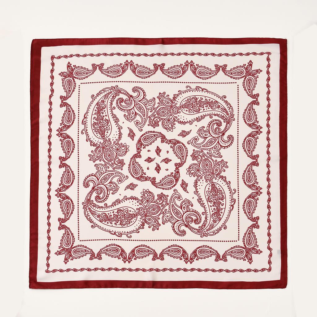 Fashion Paisley Printed Silk Feeling Scarf Women Neckerchief Bandana Square Scarves Lady Foulard Shawls Wraps Kerchief