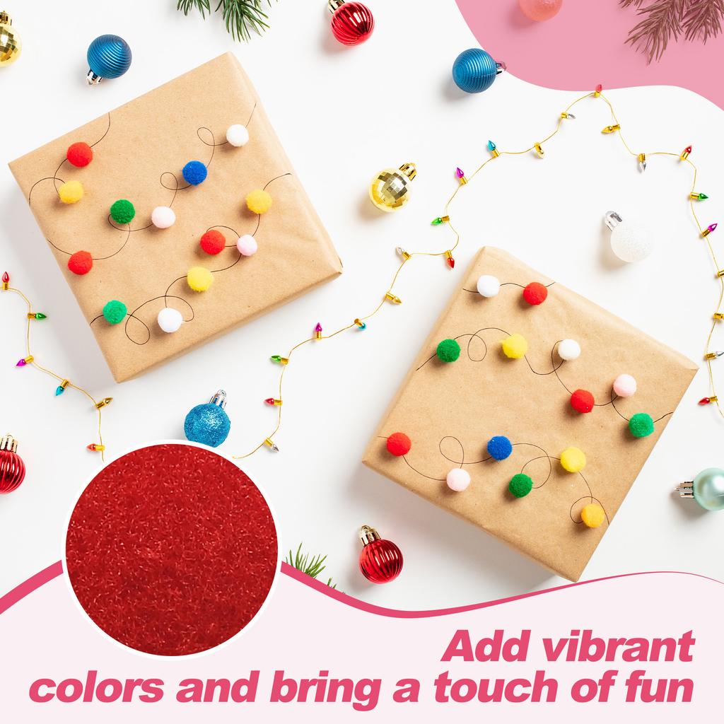 200pcs Pom Poms Small Pom Pom Balls Fuzzy Craft Pompoms for Crafts Arts DIY Decorations Crafting Supplies 1 Inch/2.5cm