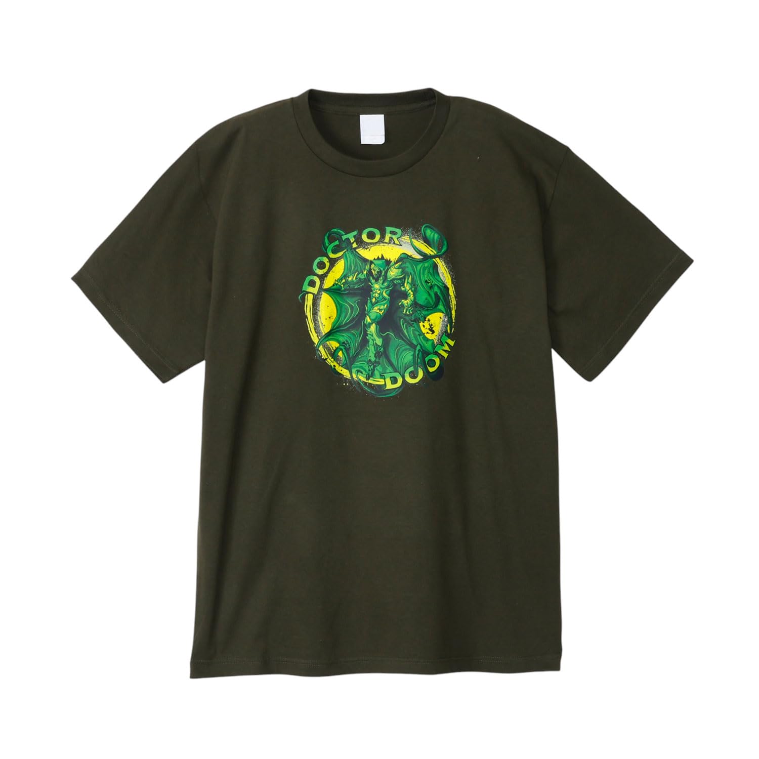 

Small Planet Marvel 50 Design T-Shirt 17/Doctor Doom/Circle, Size L, Army Green