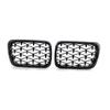 1 Pair Diamond Style Grille For BMW E36 3 Series 1997 1998 1999 Front Bumper Grille Kidney Mesh Grill Car Replacement Parts ABS