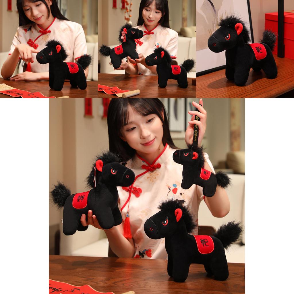 Horse Year Mascot Plush Toy With Short Plush Material For New Year Decorations And Gifts