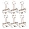 50Pcs Metal Hollow Binder Clips Multipurpose Durable Paper Clamps for Document Certificate Ticket Clothes Silver