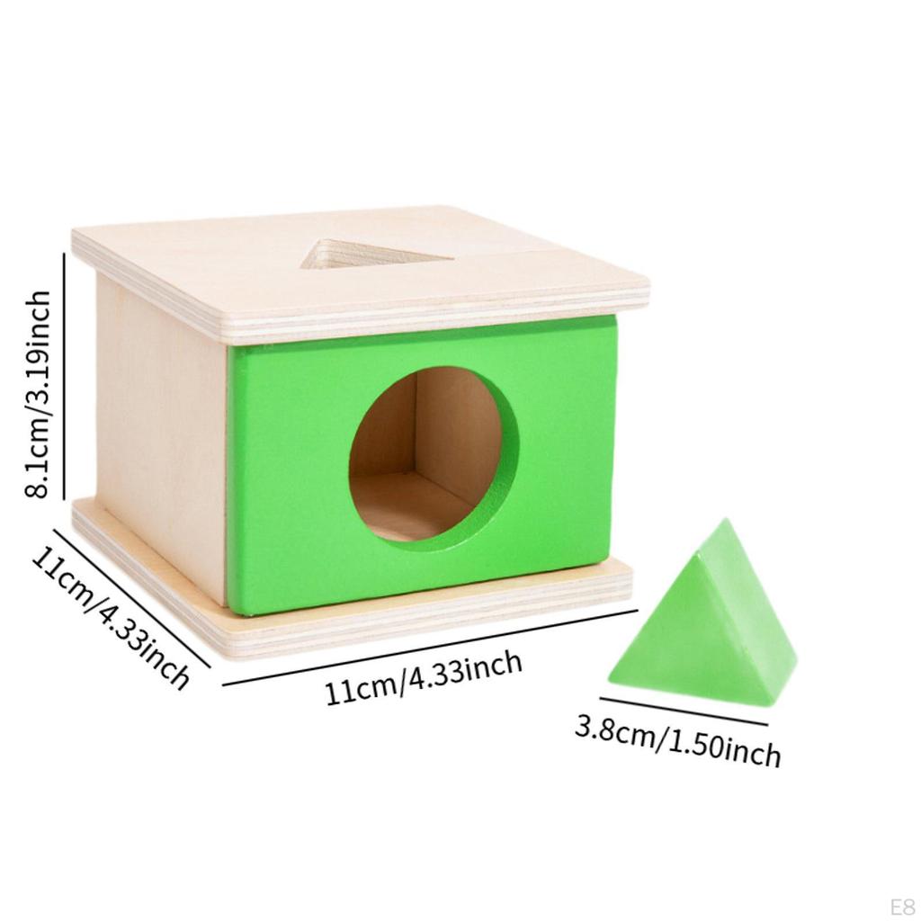 Object Permanence Box Coordination Training Fine Motor Skill Sensory Toy Wooden Block Early