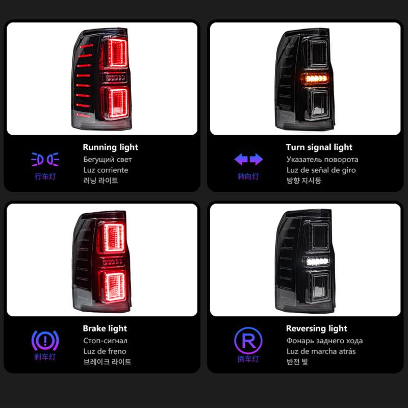 For Land Rover Discovery 3/4 2009-2015 LED Tail Light Brake Lamp Dynamic Turn Signal Modified Taillight Assembly Car Accessories
