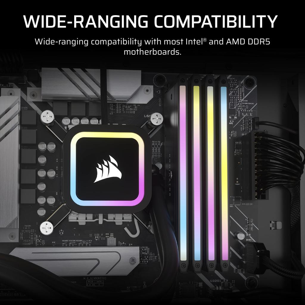 Corsair DOMINATOR Titanium DDR5 RGB Light Enhancement Kit - 2 Modules - 0GB RAM - CORSAIR iCUE Compatible - Black