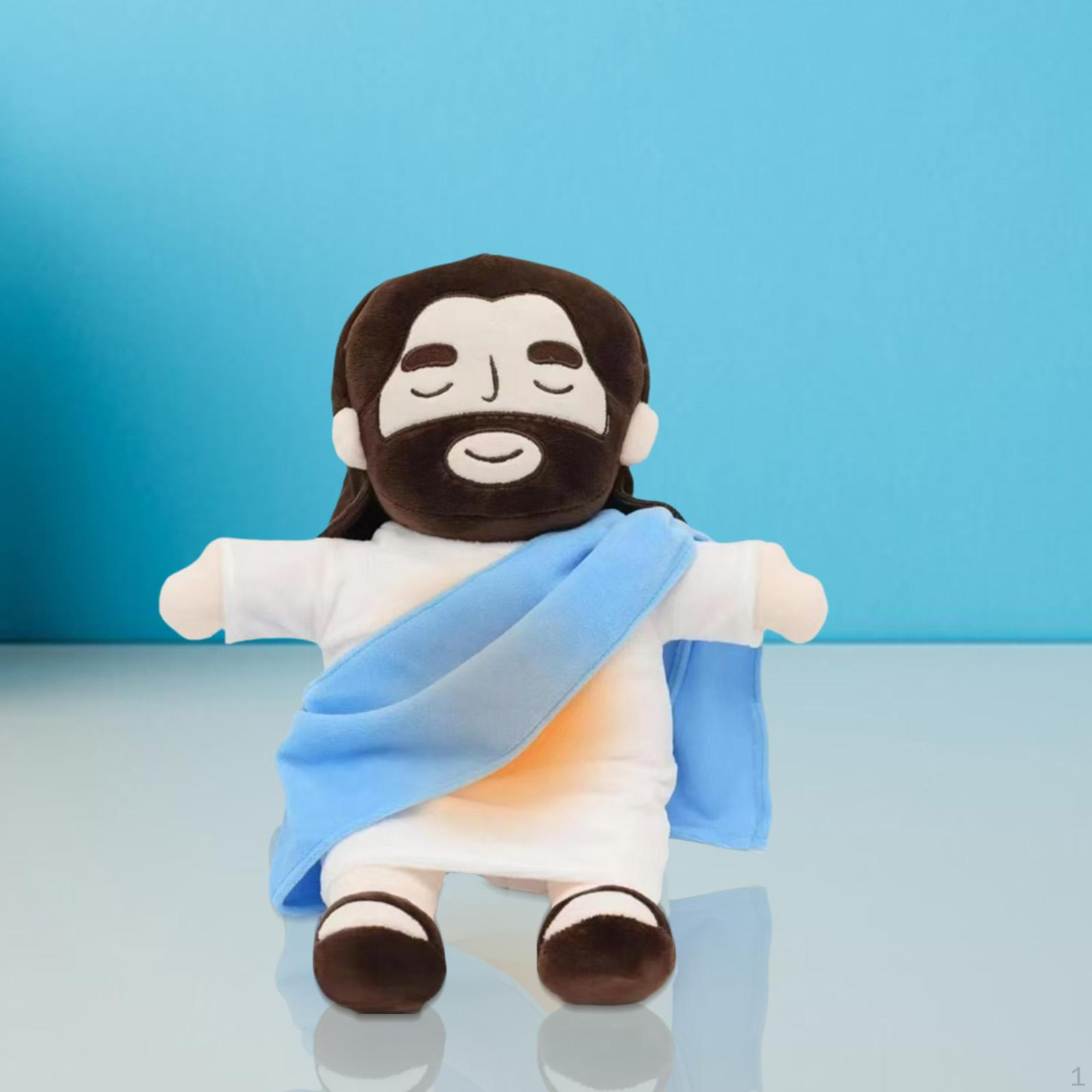 

Плюшевая кукла Иисус католическое Рождество Пасхальные подарки религиозная музыкальная игрушка для домашнего декора вечеринки синий