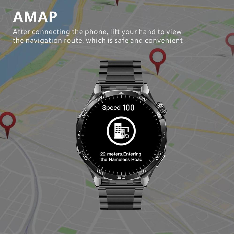 Men Women Outdoor Compass Music Smartwatch Blue Tooth Call Sport Fitness Heart Rate NFC Watches Map Navigation Smart Watch
