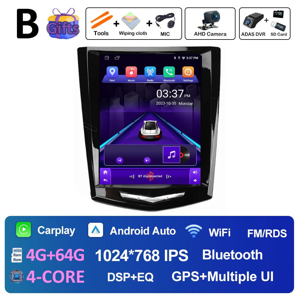 For Cadillac ATS XTS CTS SRX 2013 2014 2015 2016 DSP Stereo Wireless Carplay Android Auto 2.5D Touch Screen Head Unit No 2 din