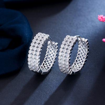 Personalized Earrings, Stud Earrings, Women'S Round Ear Buckles, Inlaid With Zircon Earrings, Ear Jewelry.