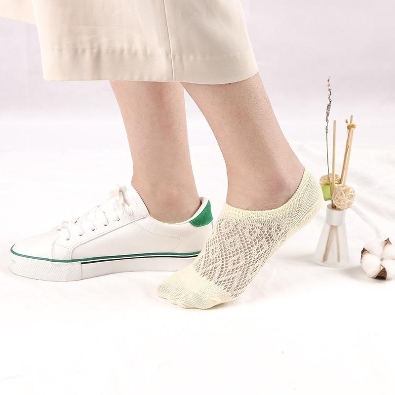 

Літні жіночі сітчасті ажурні неглибокі шкарпетки, низькі шкарпетки-човники, дихаючі тонкі невидимі шкарпетки рожевий