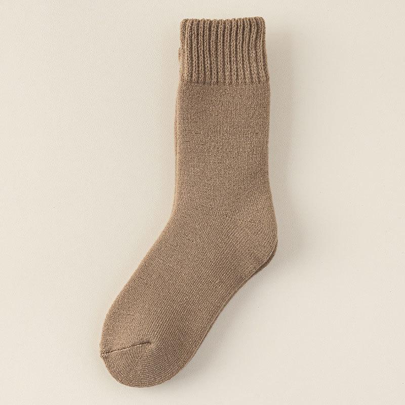 Extra-thick Men's Winter Warm Fleece, Thickened Cold-resistant Fleece Mid-calf Socks for Autumn and Winter, Long Sleeping Socks