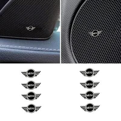 For Mini 3D Aluminum Alloy Car Speaker Audio Sticker Badge Emblem Decoraiton Accessories For MINI COOPER R56 R55 R60 R61 Cou
