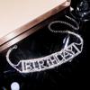 Luxury Crystal Birthday Letter Choker Necklace: European & American Style