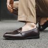Men's Formal Leather Loafer Classic Retro Gentleman Style Outdoor Leisure Business Party Daily Office Men's Wedding Shoes