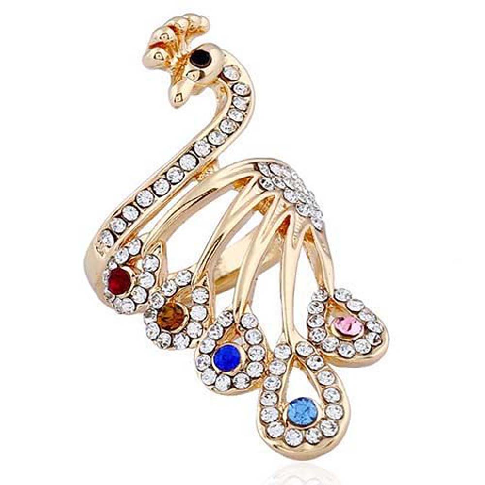 Knitting Tools Thimble Ring Peacock Shape Yarn Guides Knitting Loop Crochet Ring Sewing Accessories