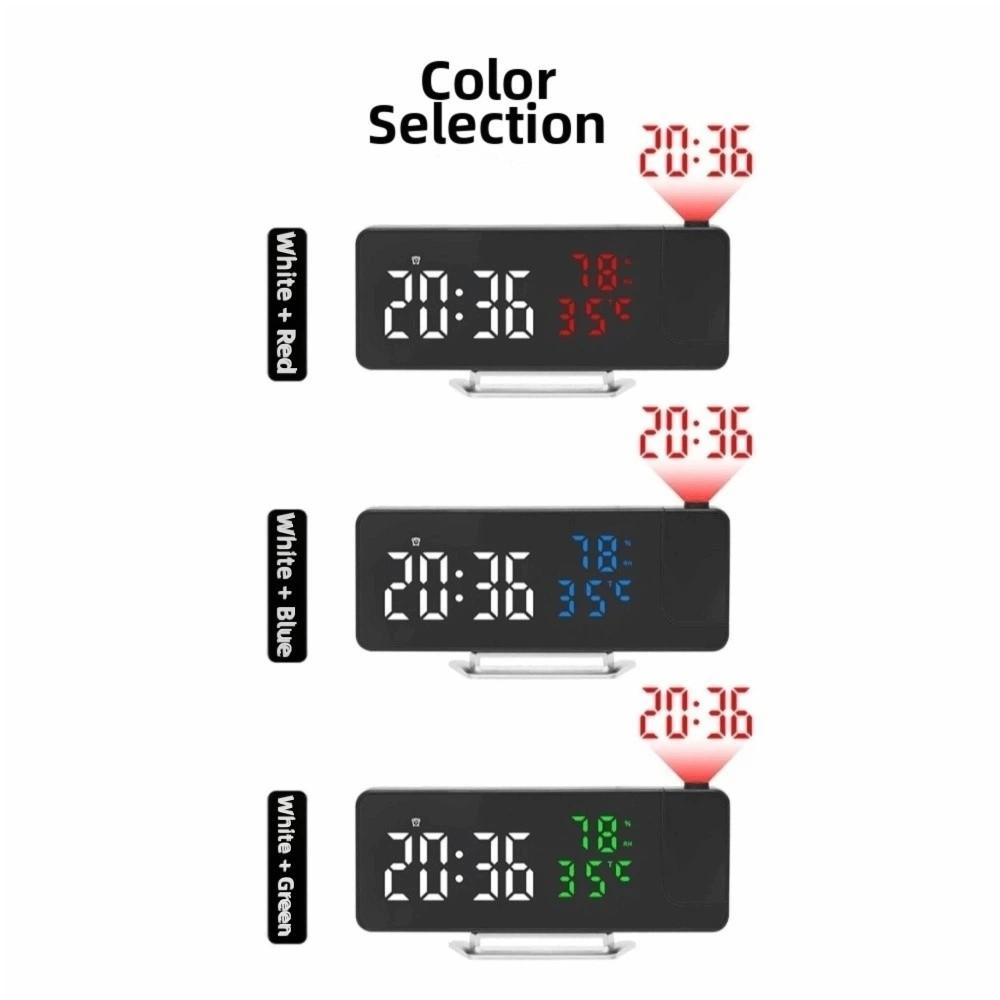 12/24H Format Projection Alarm Clock Multi-functional Desk Clock Clock LED Clock  Bedroom