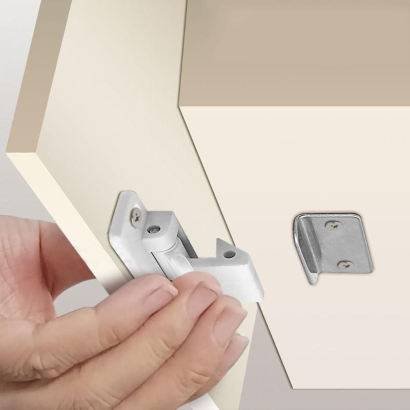 Cabinet Door Latch Home Furniture Trailer Accessories Child Proof Lock Suitable for Campers Home Kitchen Bathroom Office