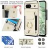 For Google Pixel 8a Kickstand Case PU Leather+TPU Phone Cover with Card Slots