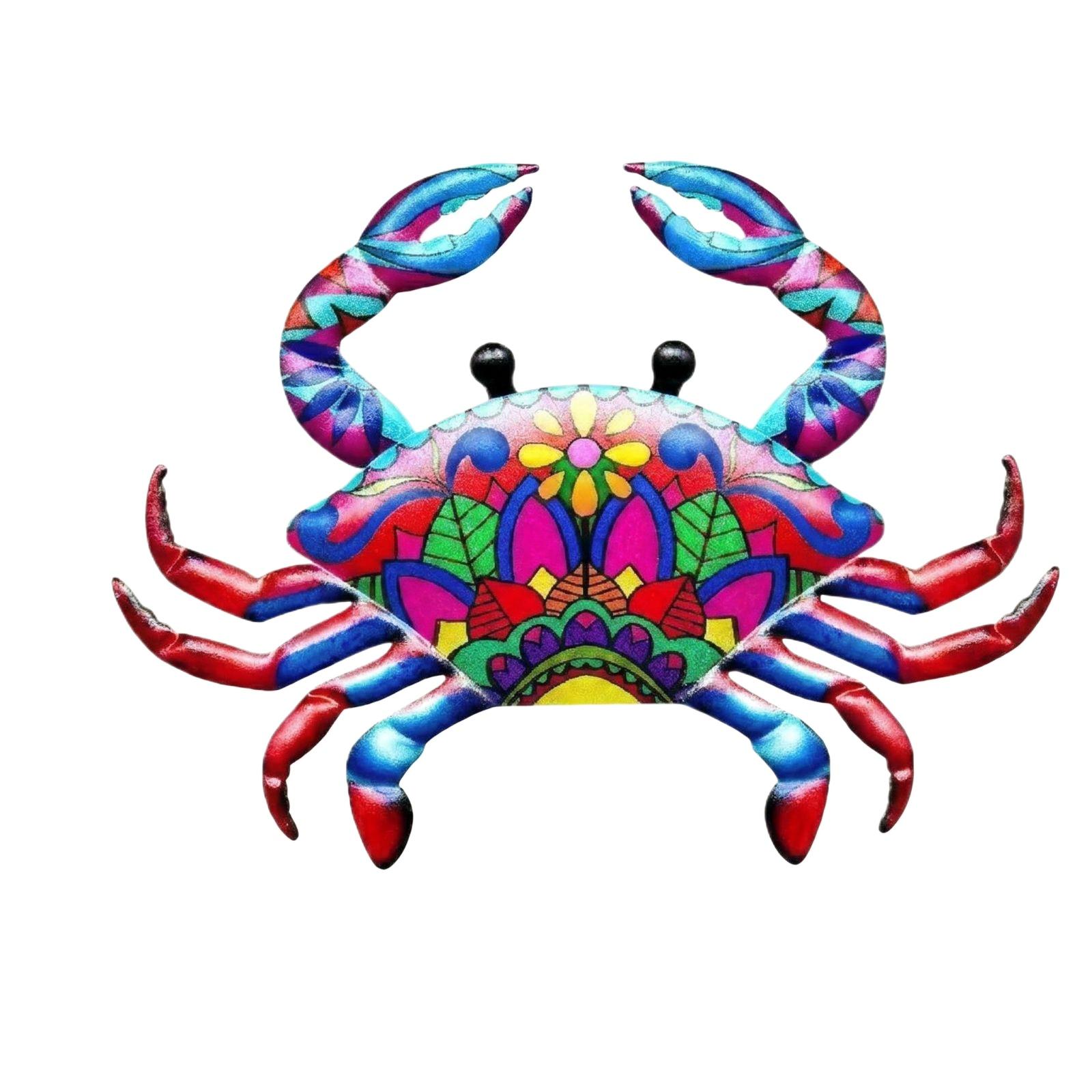 

Crab Wall 2D Printed Decorative Hanging Ornament for Indoor Outdoor Home Garden Living Room Patio Balcony One Size червоний
