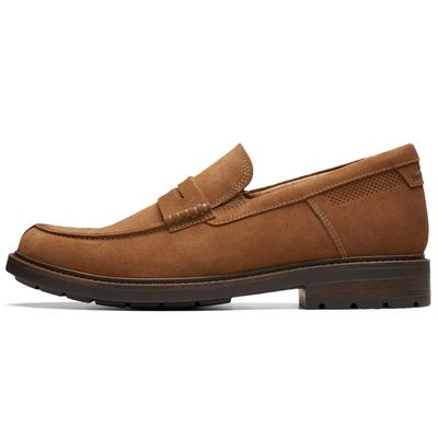 Unstructured Series Two-Layer Cowhide Formal Business Round-Toe Slip-On Loafers Men Loafers Brown 261745817