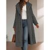 Cross-border Supply 2025 Autumn and Winter Fashion Long Net Color Long-sleeved Hooded Woolen Women's Coat