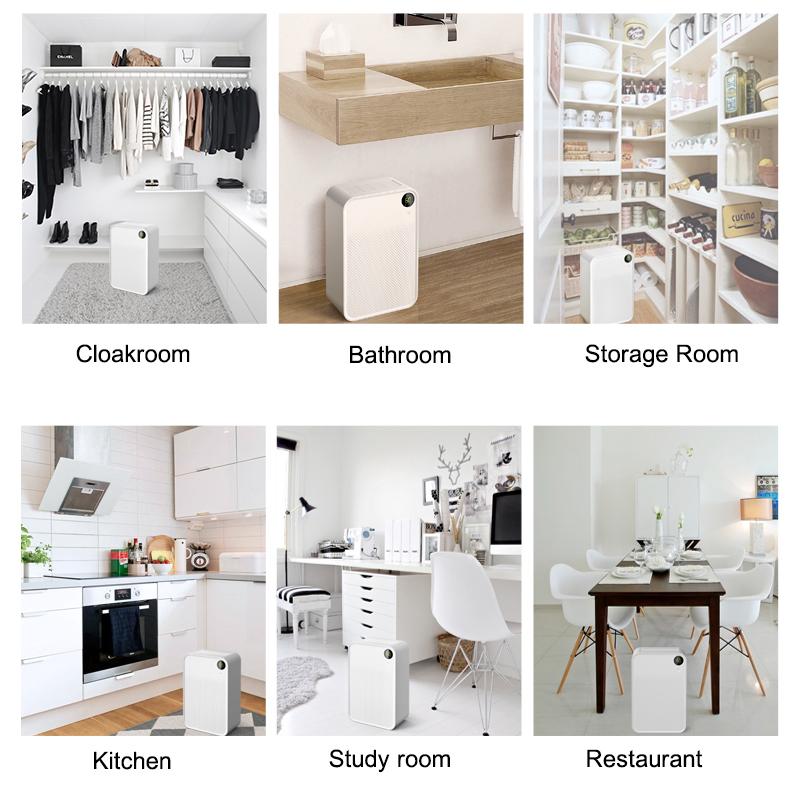 1.8L Portable Smart Dehumidifier Desktop Clothes Dryer Mute Air Dryer Home Bedroom Basement Water Moisture Absorber Machine