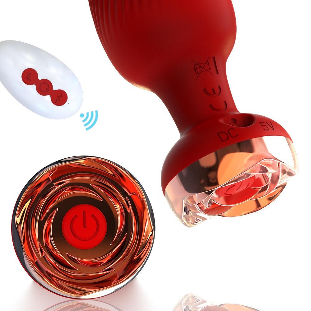 Rose Anal Vibrator For Women Dildo Butt Plug G spot Stimulator Wearable Vibrator For Men Prostate Massager Anal Beads Adult Toys