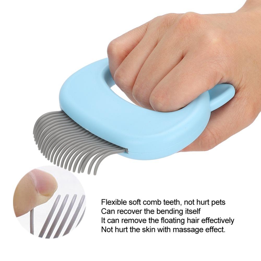 Massaging Deshedding Brush Tool Floating Fur Removal Grooming Comb Brush for Cats Dogs