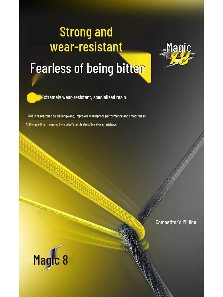 Sea Dragon King 500m 8-Strand PE Fishing Line: 300m Smooth Anchoring for Big Fish Sea Fishing