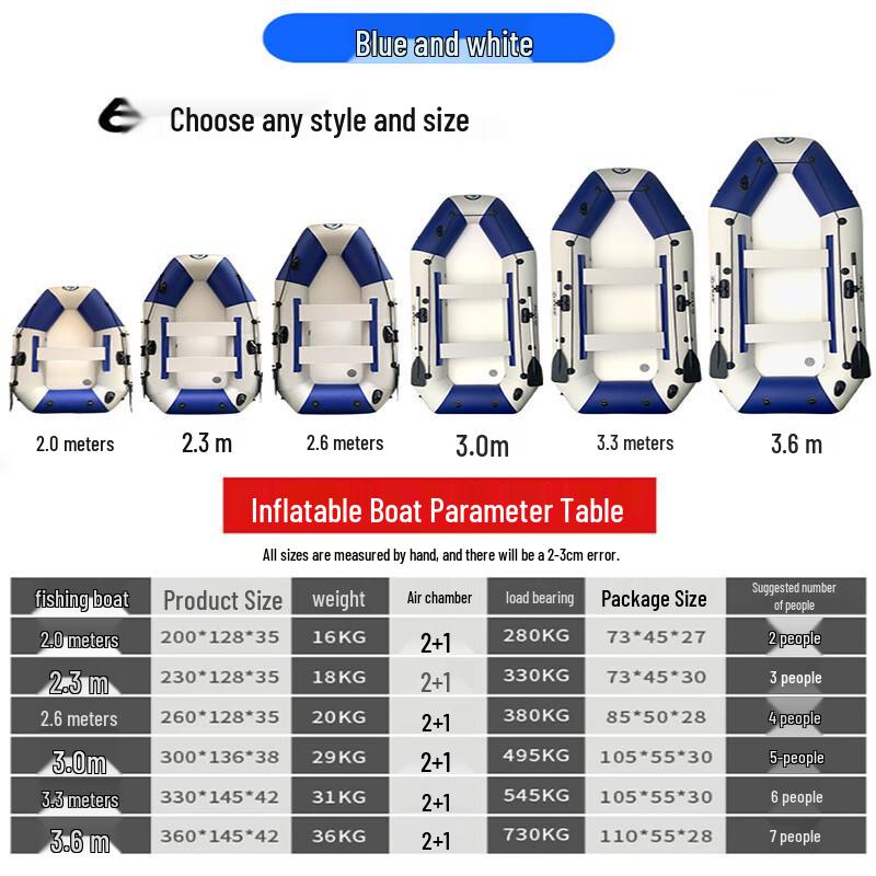 Haolang Foldable Hard-Bottom Inflatable Fishing & Rescue Boat