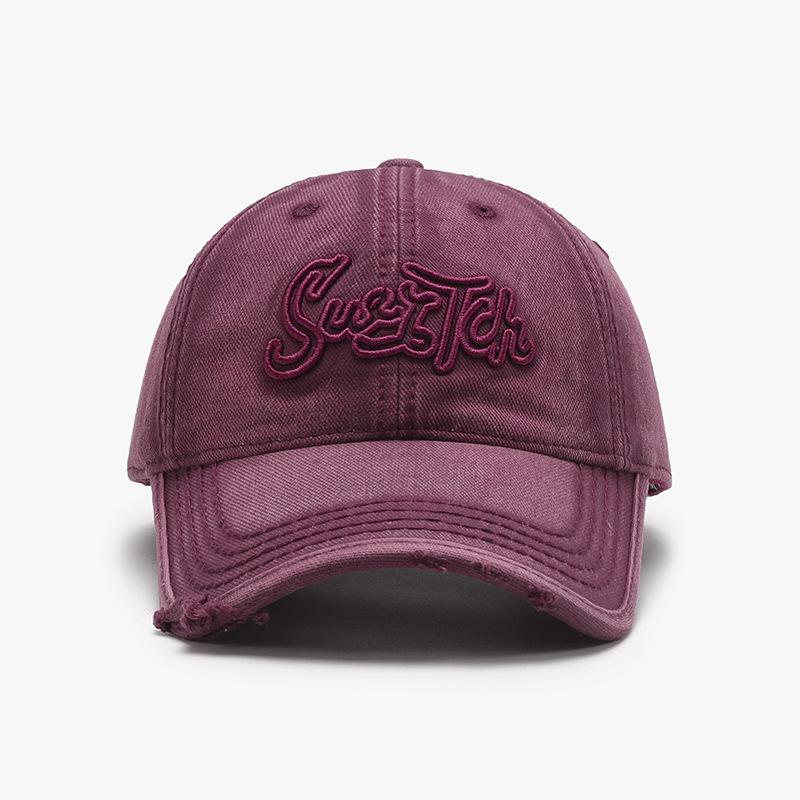 

Letter Threedimensional Embroidery Soft Top Hole Men s Big Head Circumference Cap Outdoor Riding Cross-border Washed BaseballCap Adjustable бордовый