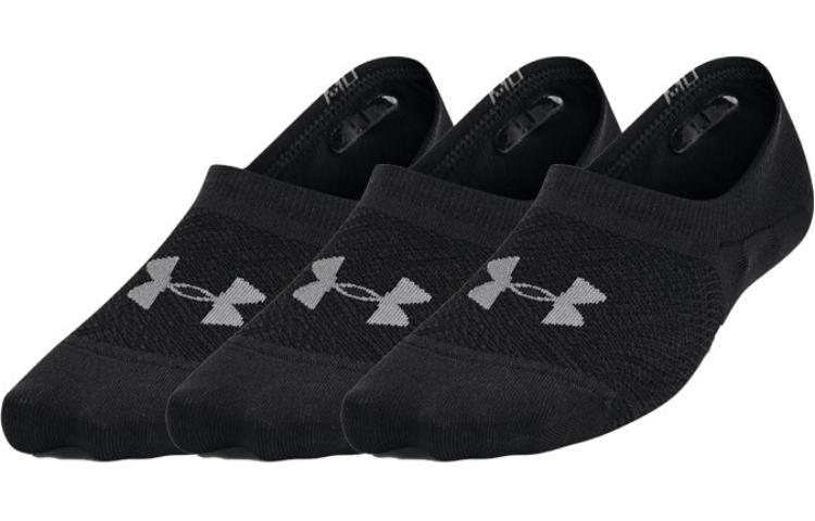 Under Armour No Show Socks Women s 3 Pack Black 1370075-001 L