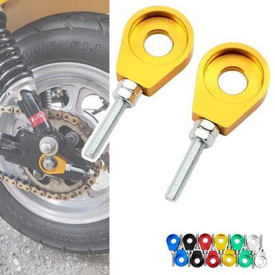 2pcs Aluminum Motorcycle Accessories Heavy Duty Chain Tensioner Adjuster  Motorcycle Scooter
