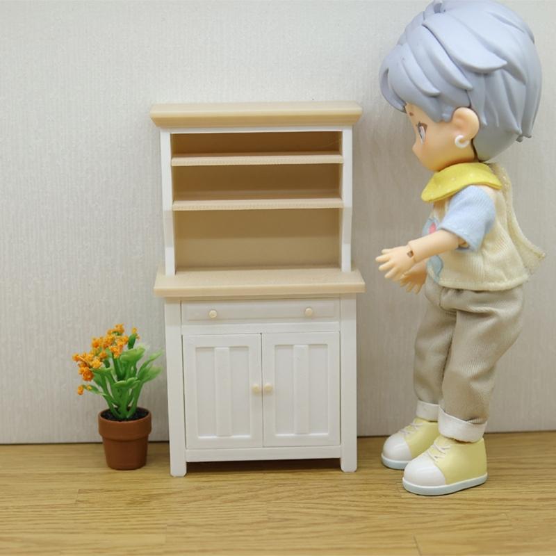 Miniature Cabinet Model Figurine For 1:12 Scale Doll House Interior Furnishing Craft Model Project Display Accessories