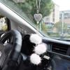 Fashion Diamond Car Accessorie Bling Hairball Pendant Auto Rearview Mirror Pendant Birthday Gift Auto Decoraction Ornaments NEW