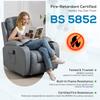 Massage Recliner Armchair, PU Leather Recliner Chair, Grey
