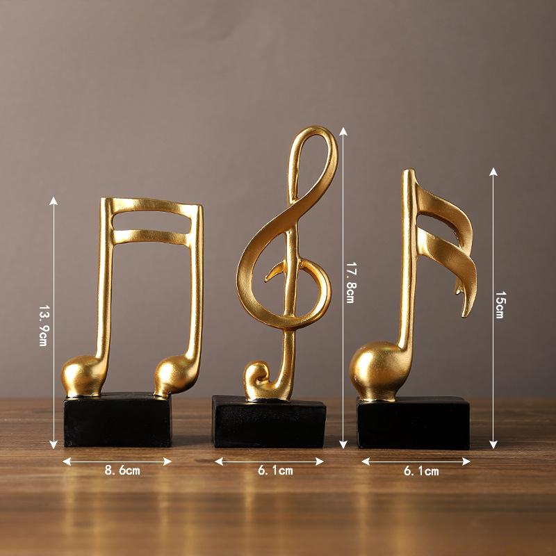 Y Minimalist Resin Music Note Sculpture Elegant Treble Clef Decor for Living Room Modern Art Craft Gift Idea Trending Home Decor