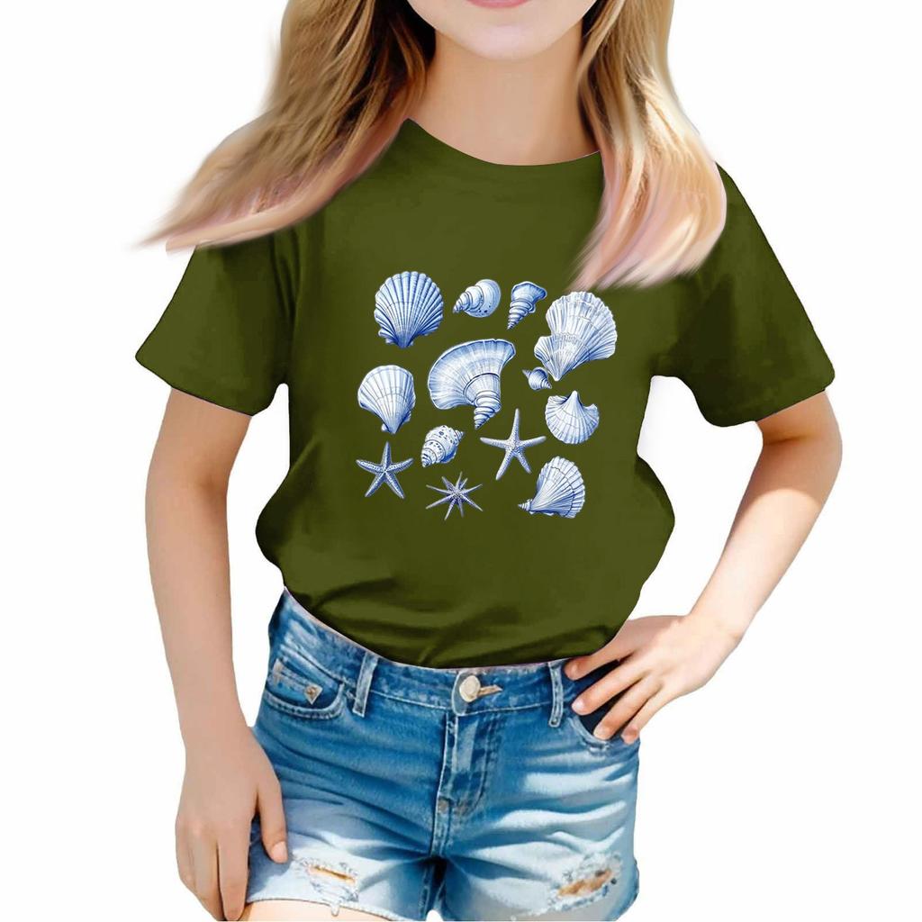 Toddler Girl Boy T-Shirts Kids Top Boys And Girls Printed Short Sleeved T-shirt