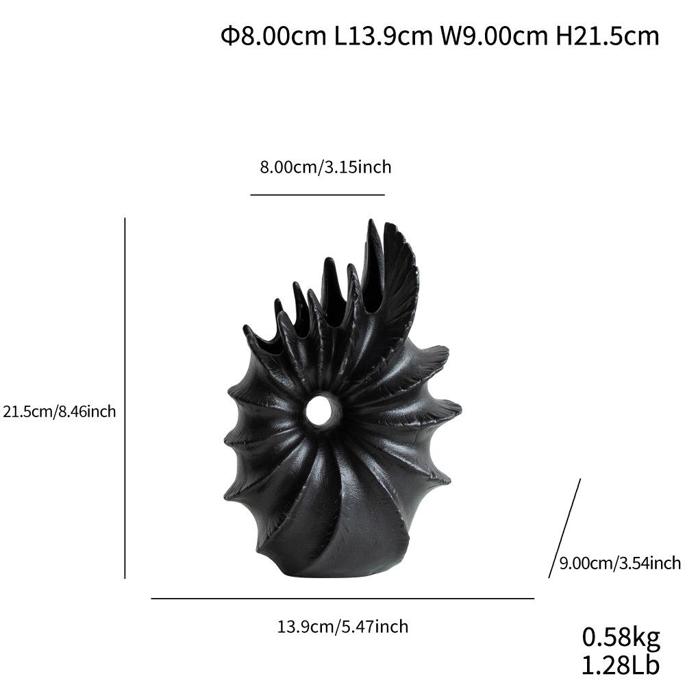 Creative Geometric Water Chestnut Flower Arrangement Simple Ceramic Vase Home Soft Decoration Ornament Crafts