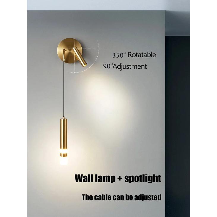 LED Wall Lamp Nordic Double Head Adjustable Wall Lights Creative Bedroom Bedside Reading Lamps Indoor Acrylic Home Decor Sconces