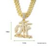 14mm Diamond Cuban Chain with OTF Letter Pendant – Hip Hop Jewelry 