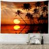 Sunset Coconut Forest Tapestry Wall Hanging Tropical Landscape Art Hippie Tapez Bohemian Bedroom Home Decor