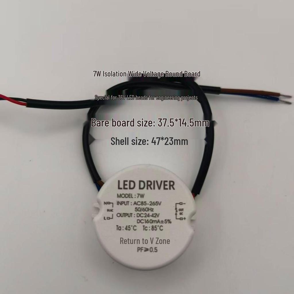 7W Isolation Wide Voltage Round Cylinder Spotlight: Commercial Lighting Fixture with Dedicated Driver