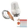 Testa termostatica sensore remoto K Bianca Con tubo capillare da 2 m Compatibile Con Per Valvola di controllo temperatura Heimeier