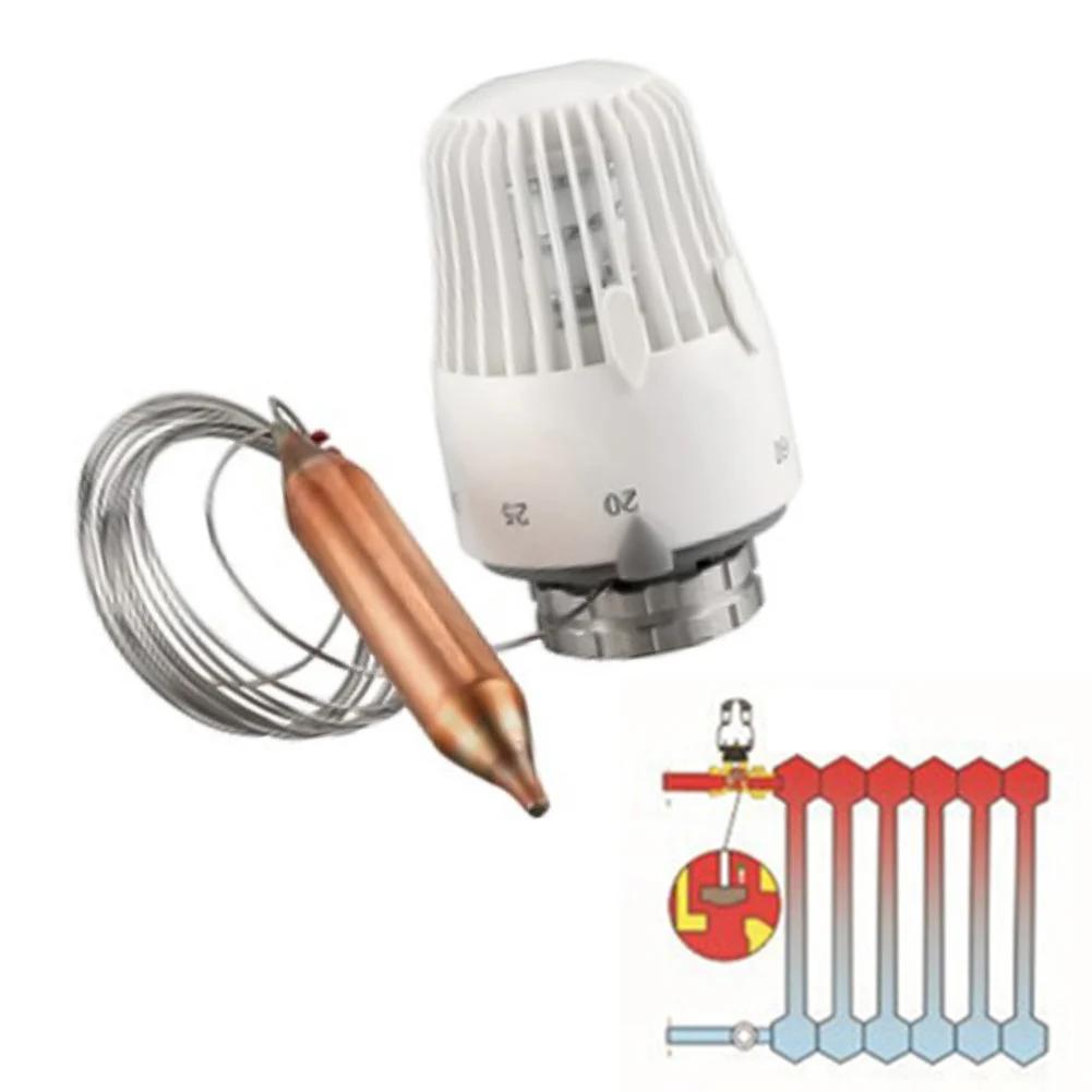 Testa termostatica sensore remoto K Bianca Con tubo capillare da 2 m Compatibile Con Per Valvola di controllo temperatura Heimeier