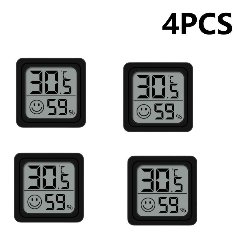 4pcs Digital Thermometer Hygrometer Indoor Mini Temperature LCD Electronic Monitor Hygrometer Outdoor Room Baby